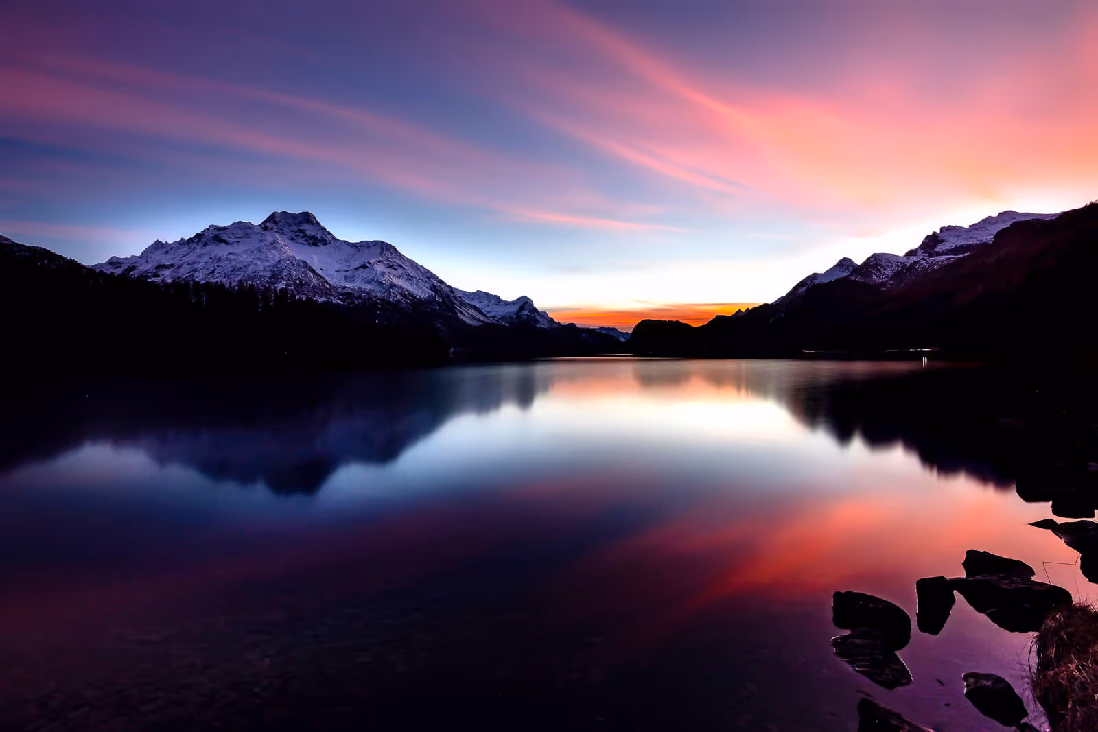Silsersee Langzeitbelichtung